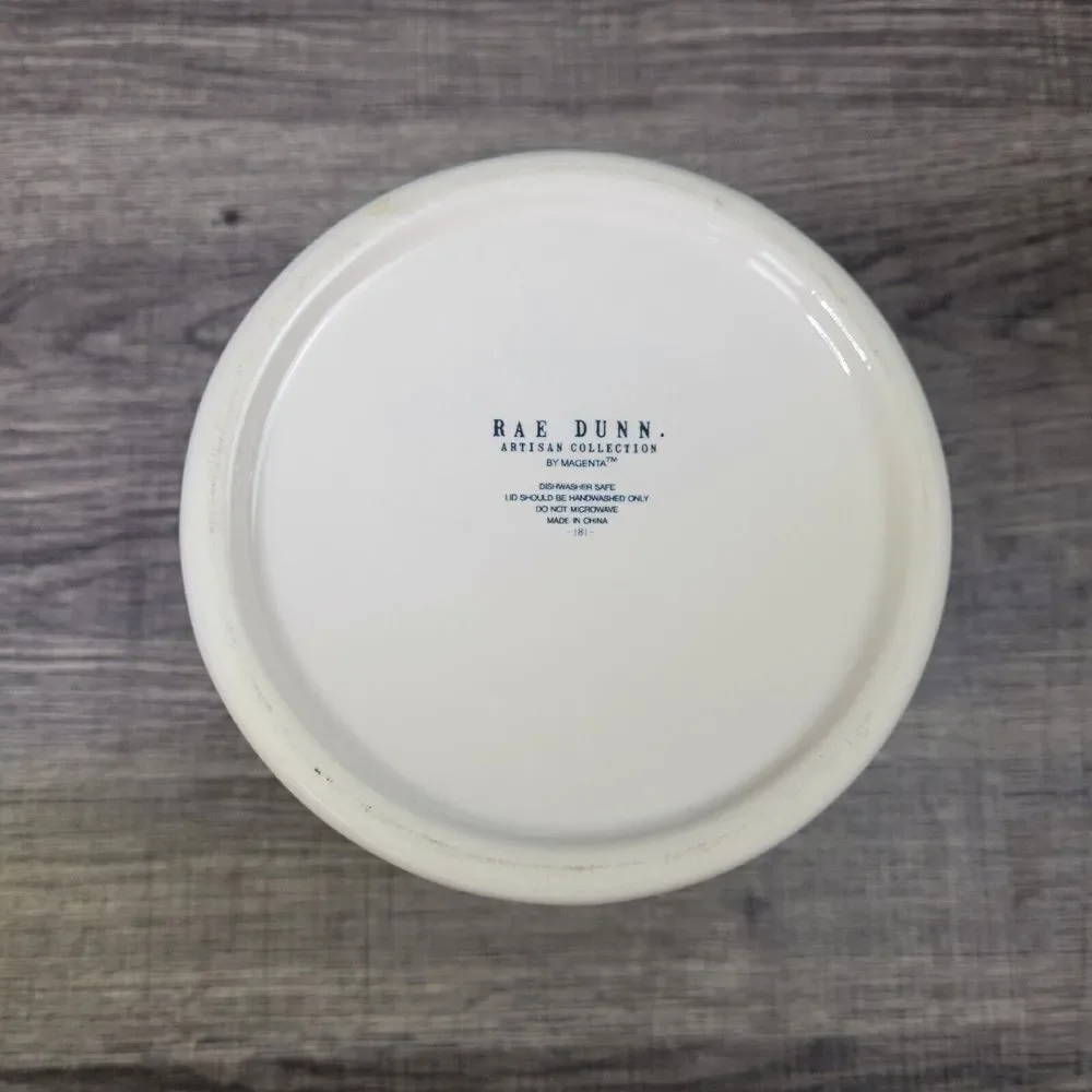 Rae Dunn Artisan Collection Farmhouse Minimilist Egg Hunt‎ Ceramic Canister